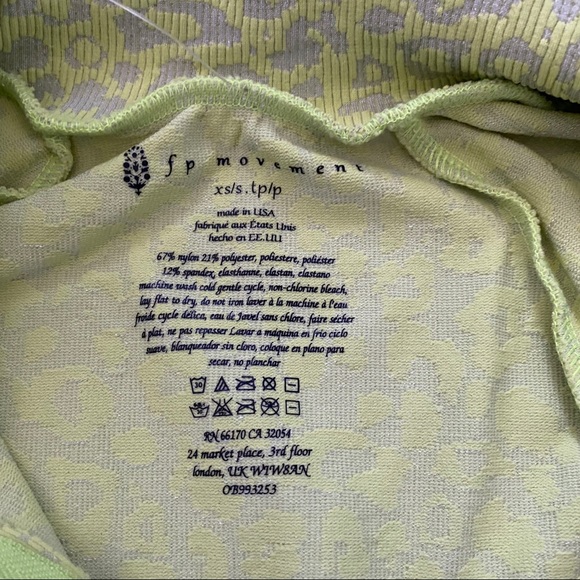 NWT Free People Leopard Layering Lime Long Sleeve - Picture 5 of 7